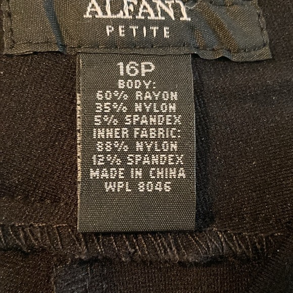 Black Pants Alfani Petite Size 16P in great condition - Picture 7 of 7